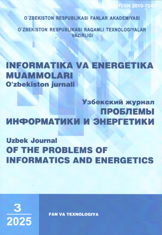 Informatika va energetika muammolari O‘zbekiston jurnali